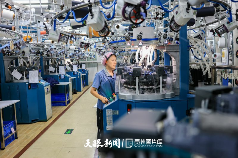 786802-2024年8月14日，在貴州三穗經濟開發(fā)區(qū)貴州鼎盛服飾有限公司生產車間，工人在趕制無縫針織服裝訂單產品，銷往海外市場。.jpg